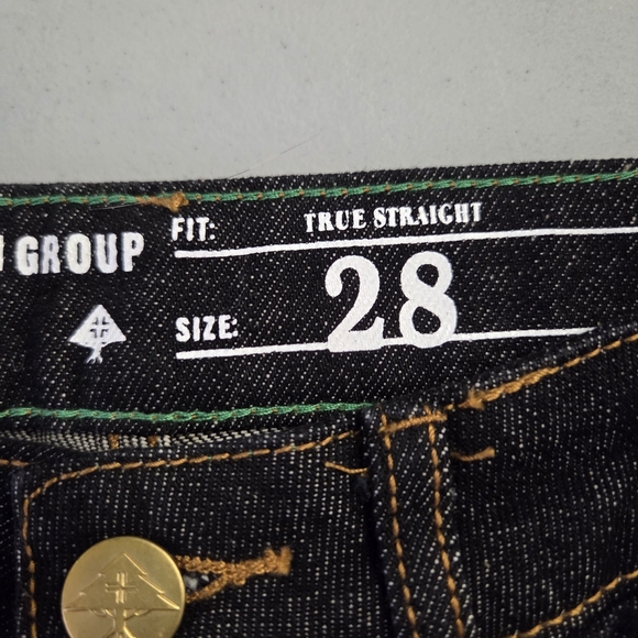 LRG True Straight Raw Black Heavy Denim Jeans Sz W28 Men’s 1947 Style Streetwear - Picture 6 of 7